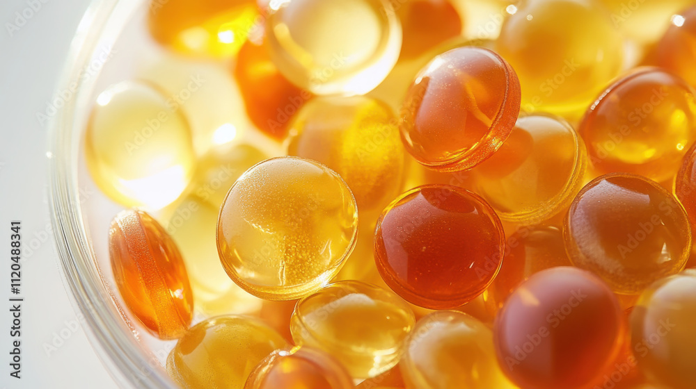 Close up of effervescent multivitamin tablets in container Close up of effervescent multivitamin tablets in container