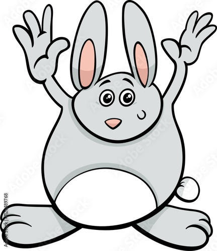 funny cartoon rabbit or bunny animal character