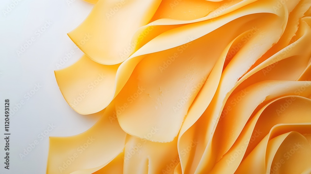 Obraz premium Abstract Image Of Swirled Yellow Cheese Slices