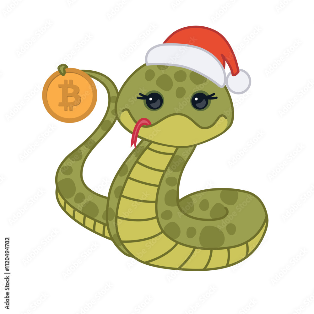 Fototapeta premium New Year's Snake Illustration