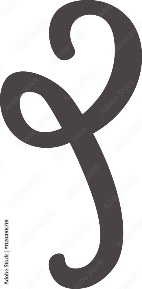 Elegant dark gray lowercase letter j featuring decorative swirls and loops, ideal for personalized designs, monograms, or artistic projects requiring a touch of sophistication Elegant dark gray lowercase letter j featuring decorative swirls and loops, ideal for personalized designs, monograms, or artistic projects requiring a touch of sophistication