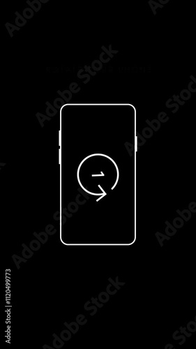 Vertical video of rotate your phone to landscape with countdown
