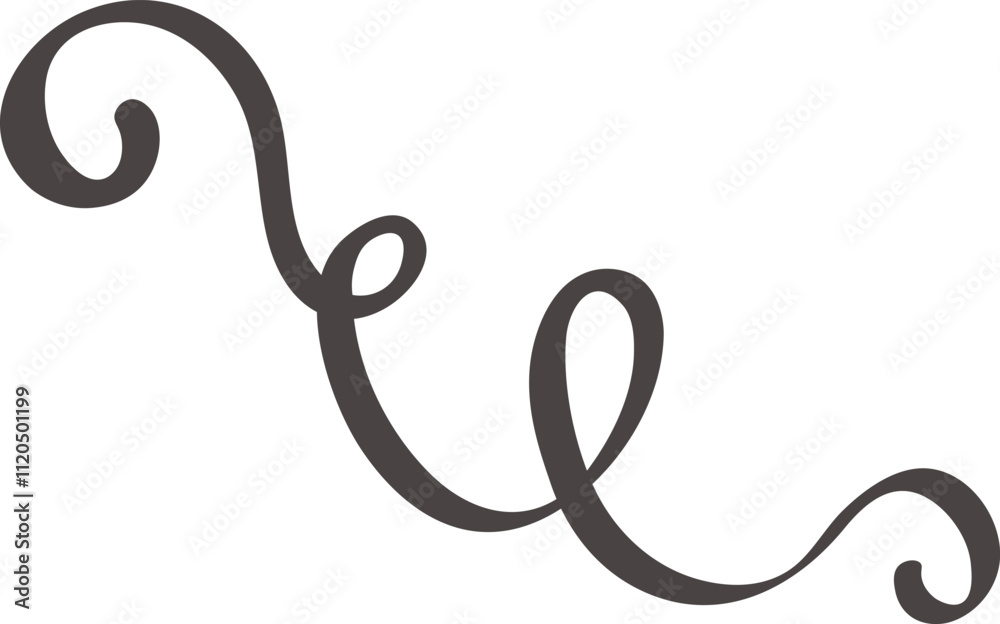 Elegant swirl and flourish create a decorative corner design, adding a touch of sophistication and style to invitations, stationery, or other graphic projects Elegant swirl and flourish create a decorative corner design, adding a touch of sophistication and style to invitations, stationery, or other graphic projects