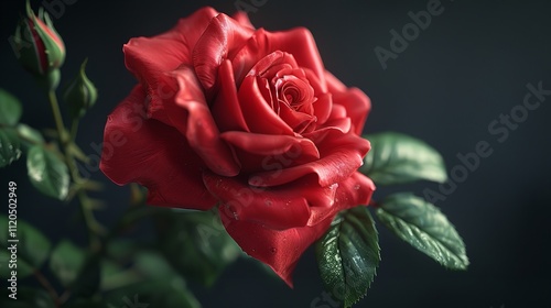 Red rose in garden