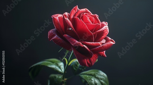 Red rose in garden