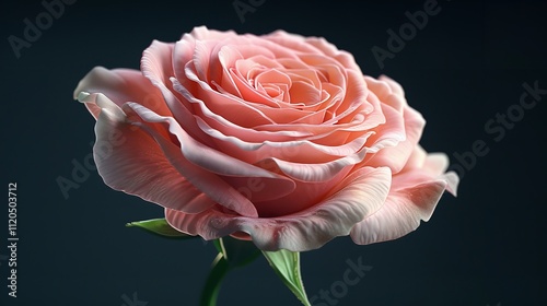 Darkly Elegant Floral Card: Beautiful Rose on Black Background with Vintage Touch