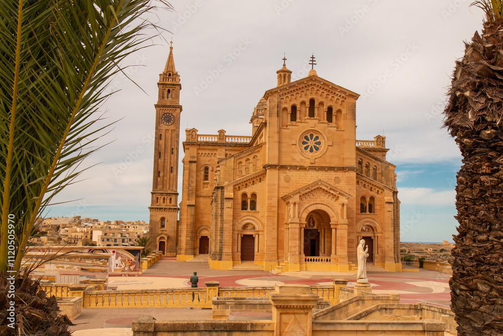 Gozo (Għawdex) Island The Basilica of the National Shrine of the Blessed Virgin of Ta' Pinu (Santwarju Bażilika tal-Madonna ta' Pinu) Malta
