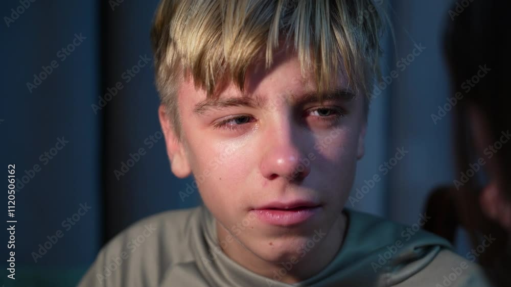 Teen boy shares his emotions in an intimate setting, conveying deep thoughts and feelings while engaging in a significant dialogue Teen boy shares his emotions in an intimate setting, conveying deep thoughts and feelings while engaging in a significant dialogue