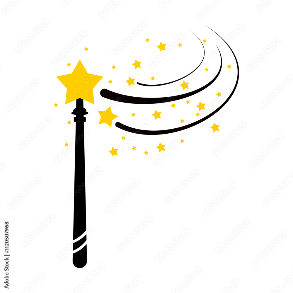 Simple Magic Wand. Vector Illustration Simple Magic Wand. Vector Illustration