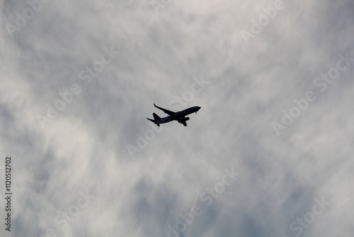 Image of an aircraft flying over Dadaepo Beach in Busan
 photo