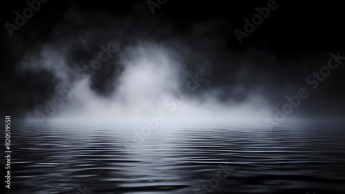 Mysterious Foggy Lake with Moody Atmosphere