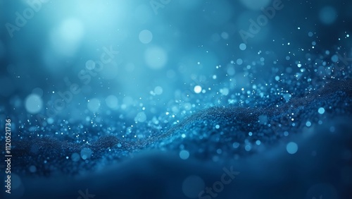 Mesmerizing Deep Blue Abstract Background, Ethereal Swirling Patterns and Soft Bokeh