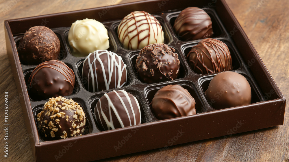 Decadent Delights: Assorted Chocolate Truffles in Box Decadent Delights: Assorted Chocolate Truffles in Box