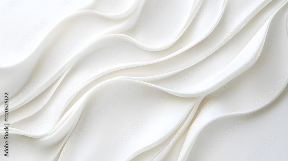 Obraz premium Abstract White Waves Curving Design Background