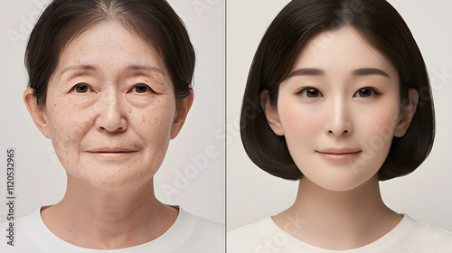 Before & After Anti-Aging Skincare, Wrinkle Reduction, Facial Rejuvenation