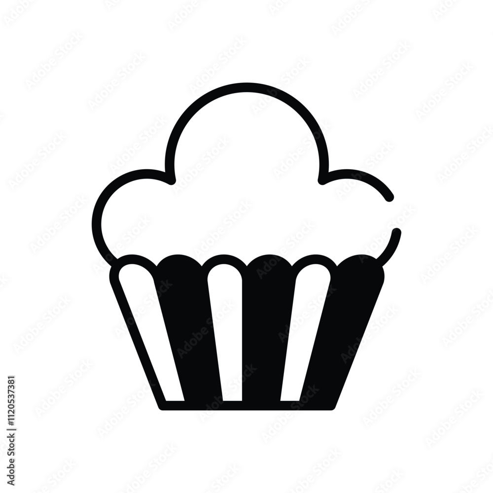 Cupcake Liner vector icon Cupcake Liner vector icon