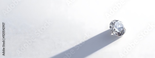 A photograph of a single diamond on a white background