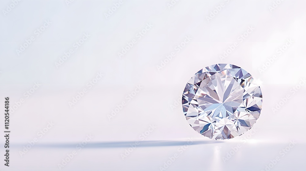 A photograph of a single diamond on a white background A photograph of a single diamond on a white background
