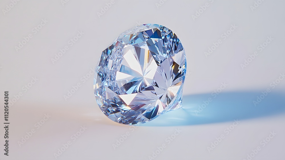 A photograph of a single diamond on a white background A photograph of a single diamond on a white background