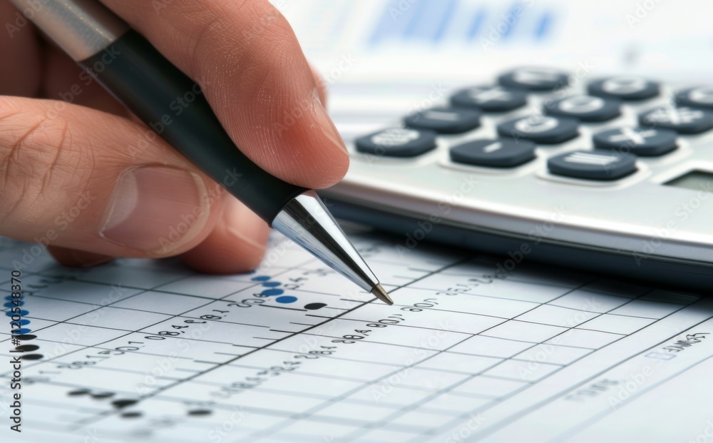 woman accountant doing finance and calculate on a desk about cost at the home office. finance accounting concept woman accountant doing finance and calculate on a desk about cost at the home office. finance accounting concept