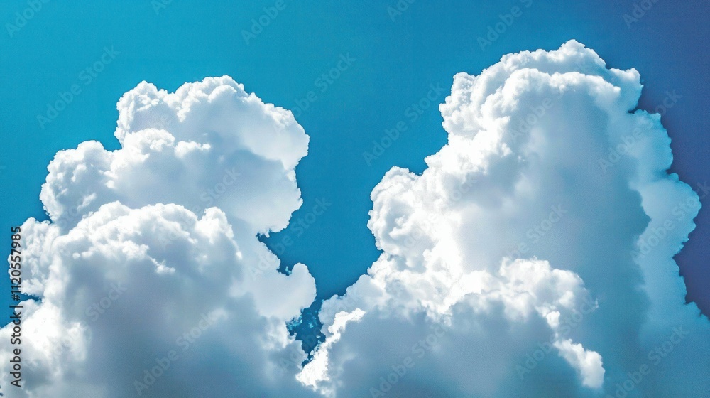 Fluffy white clouds against a bright blue sky. Fluffy white clouds against a bright blue sky.