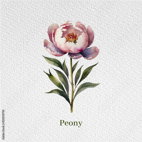 watercolor flower, decoration, decor, flower of the month of birth, set of flowers, flower of the month of the year