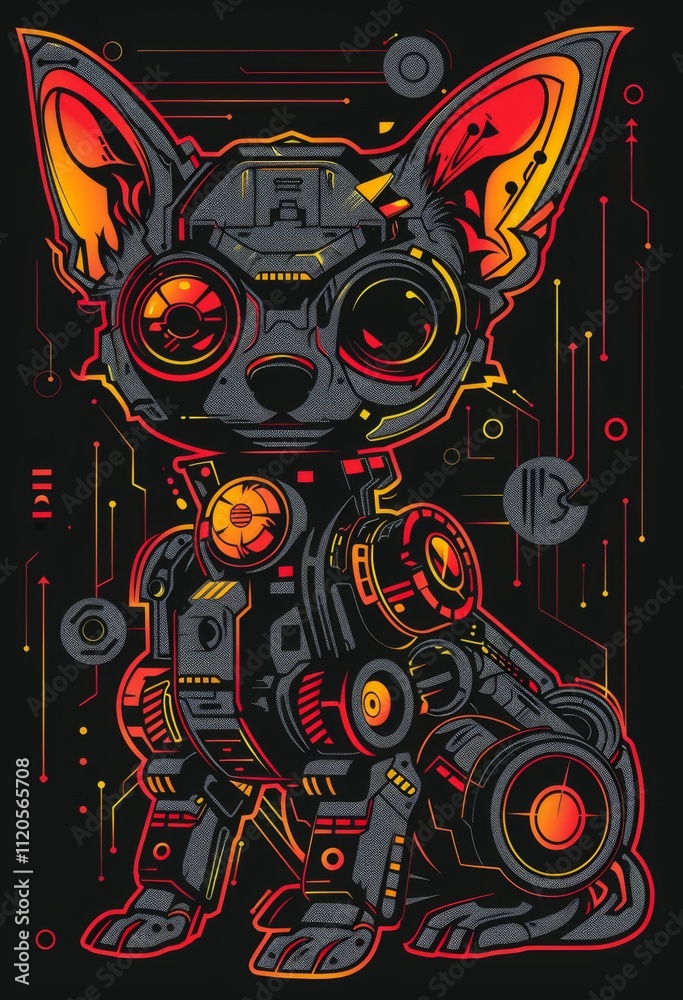 Robotic Mecha Chihuahua with Armor, Design For Men T-shirts Summer Casual Short Sleeve Hip Hop T Shirt Streetwear.
Robotic Mecha Chihuahua with Armor, Design For Men T-shirts Summer Casual Short Sleeve Hip Hop T Shirt Streetwear.