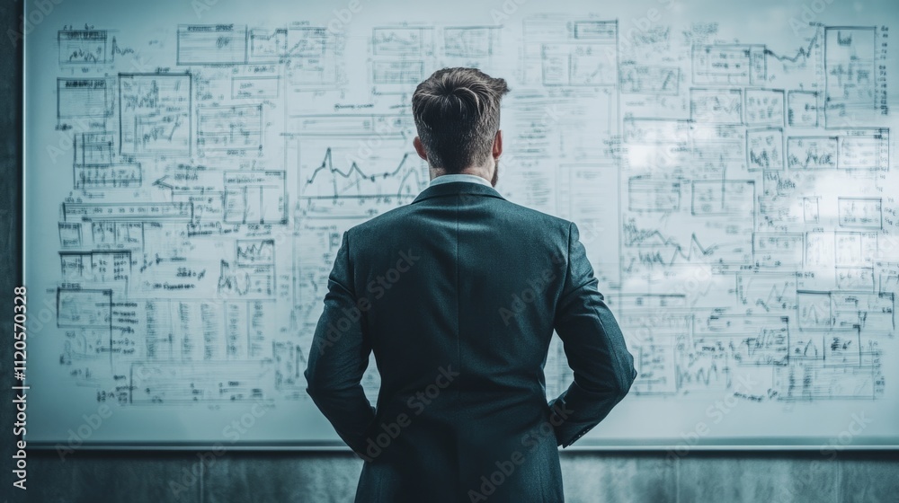 Coach standing near a whiteboard with tactical diagrams, focused on explaining plays generative ai Coach standing near a whiteboard with tactical diagrams, focused on explaining plays generative ai