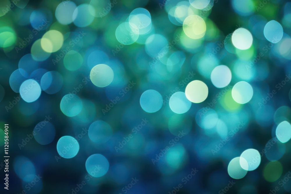 A blurred background of shimmering blue and green bokeh lights, creating a dreamy atmosphere. A blurred background of shimmering blue and green bokeh lights, creating a dreamy atmosphere.