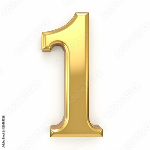 Golden Number One - 3D Gold Number