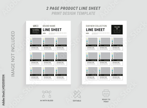 Small Business Wholesale Product Line Sheet Template flyer
