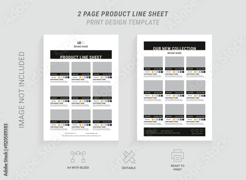 Small Business Wholesale Product Line Sheet Template flyer