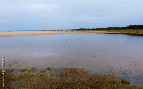 Lagoon in Northern Denmark, on a cloudy evening