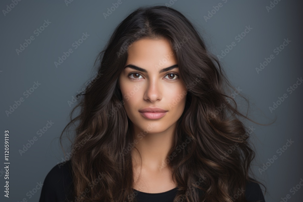 A woman with long brown hair and a nice smile A woman with long brown hair and a nice smile