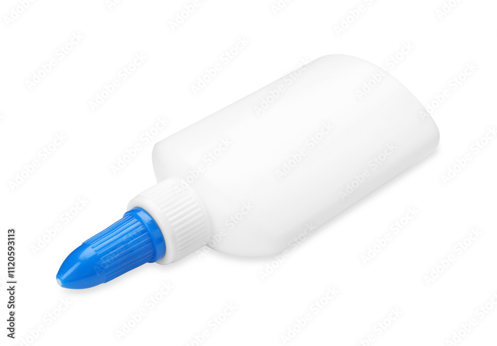 One bottle of glue isolated on white One bottle of glue isolated on white