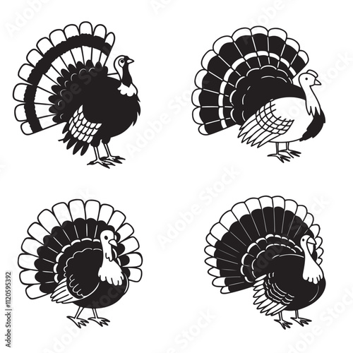 Turkey on a white background. Turkey vector illustration