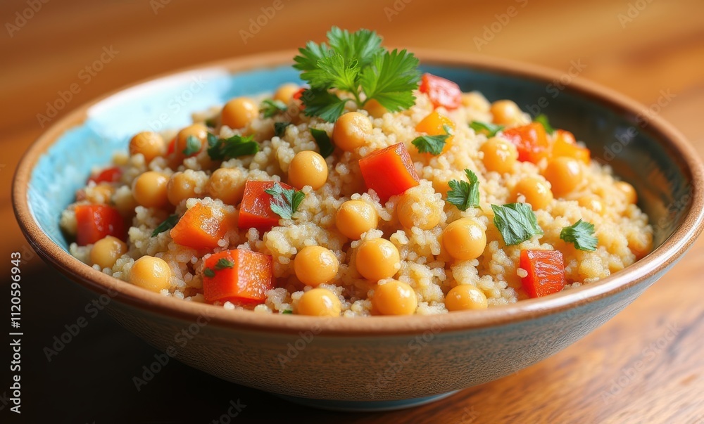 Vibrant couscous salad with chickpeas Vibrant couscous salad with chickpeas