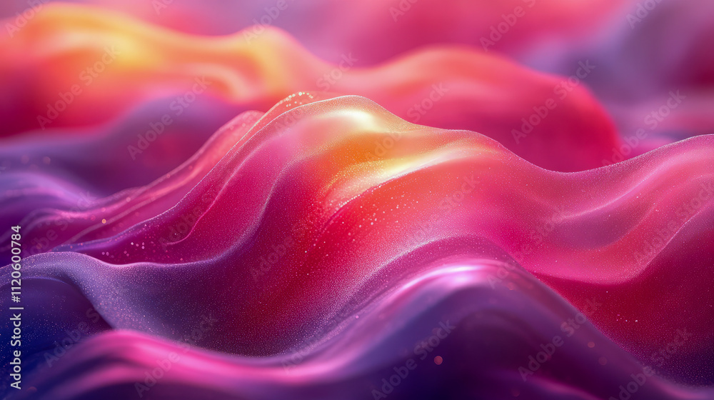 Fototapeta premium Vibrant abstract waves with luminous colors and texture
