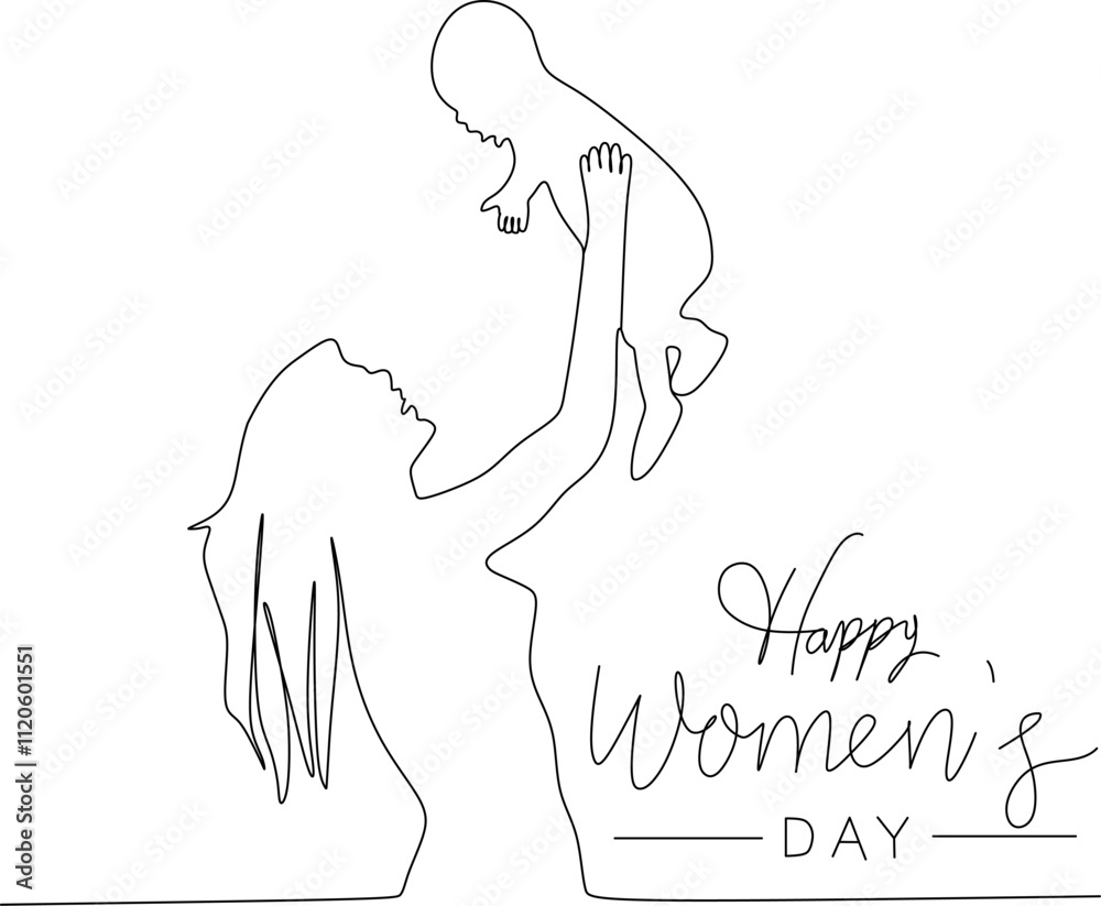happy women day with was holding the baby happy women day with was holding the baby