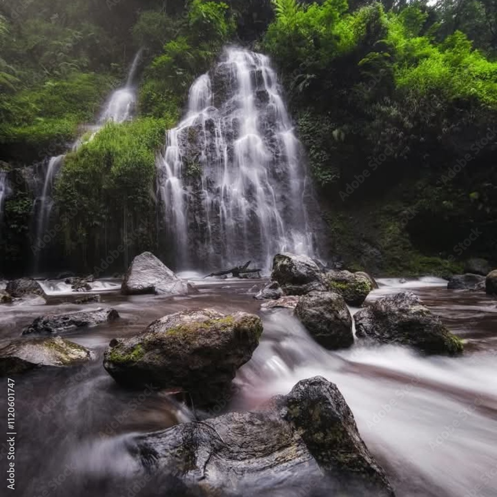 Obraz premium waterfall in the forest