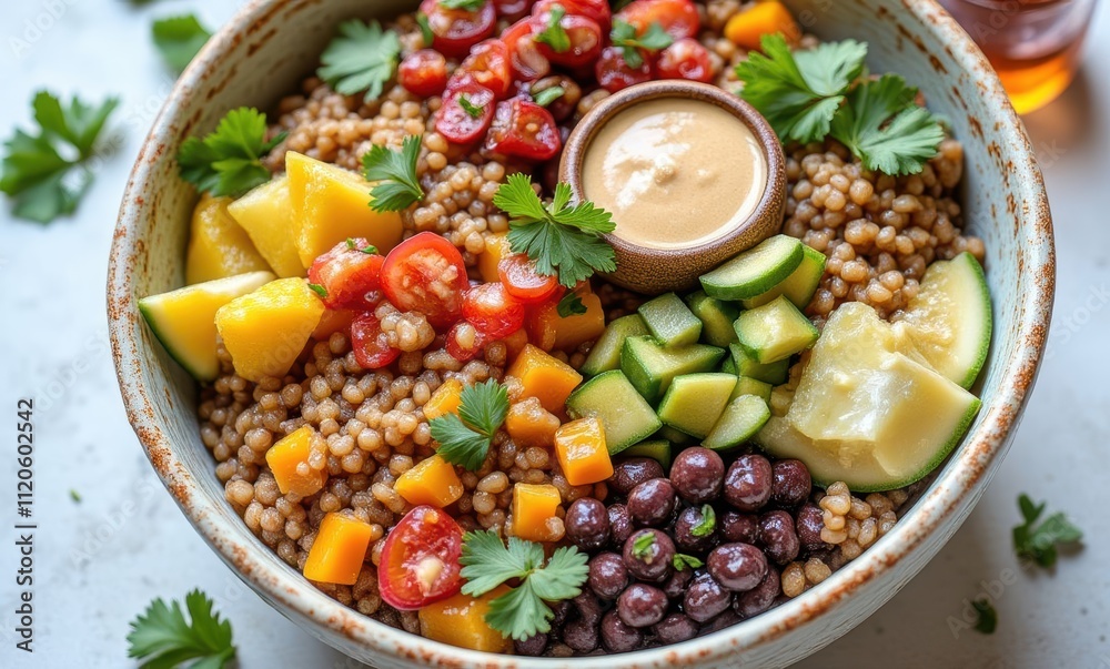 Vibrant salad bowl with fresh ingredients Vibrant salad bowl with fresh ingredients