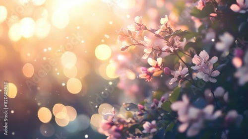 Warm golden bokeh background for romantic scenes
