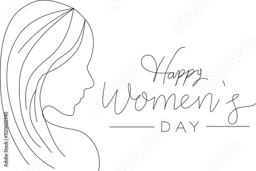 women's day line art style vector 