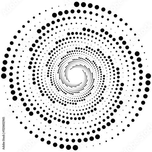 background halftone spiral black template retro