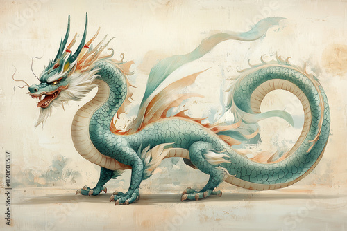 Dragon illustration showcasing various artistic styles and detailed craftsmanship photo