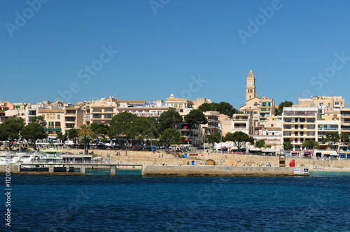 Promenade In Porto Cristo Mallorca Spain On A Beautiful Spring Day With A Clear Blue Sky photo