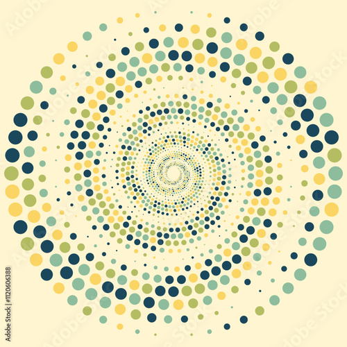 retro background halftone spiral template dots