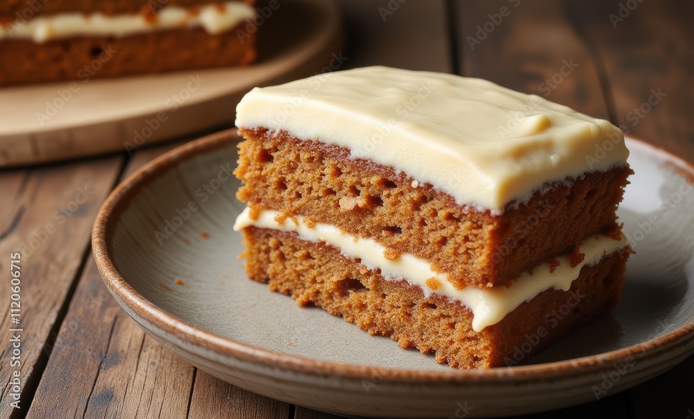 Delicious slice of moist pumpkin cake Delicious slice of moist pumpkin cake