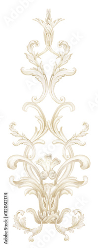 Victorian Baroque Watercolor Frames, Ornamental Borders, Elegant Beige Designs for Scrapbooking and Junk Journals