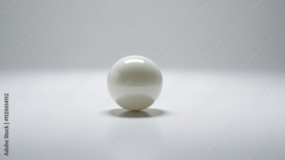 Neutral White Ball for Sports, Games, or Artistic Concepts Neutral White Ball for Sports, Games, or Artistic Concepts